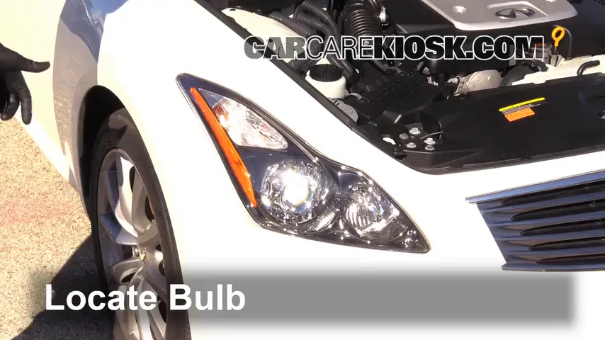 2013 Infiniti G37 X 3.7L V6 Coupe Lights Headlight (replace bulb)